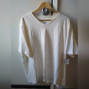 Men's V Neck Cream color shirt by Arizona Jean Company Size XXL